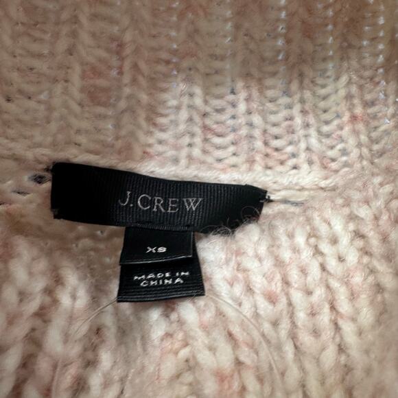 J. Crew Wool Blend Knit Turtle Knit Pink Sweater Preppy Casual Sz XS New - Picture 10 of 11